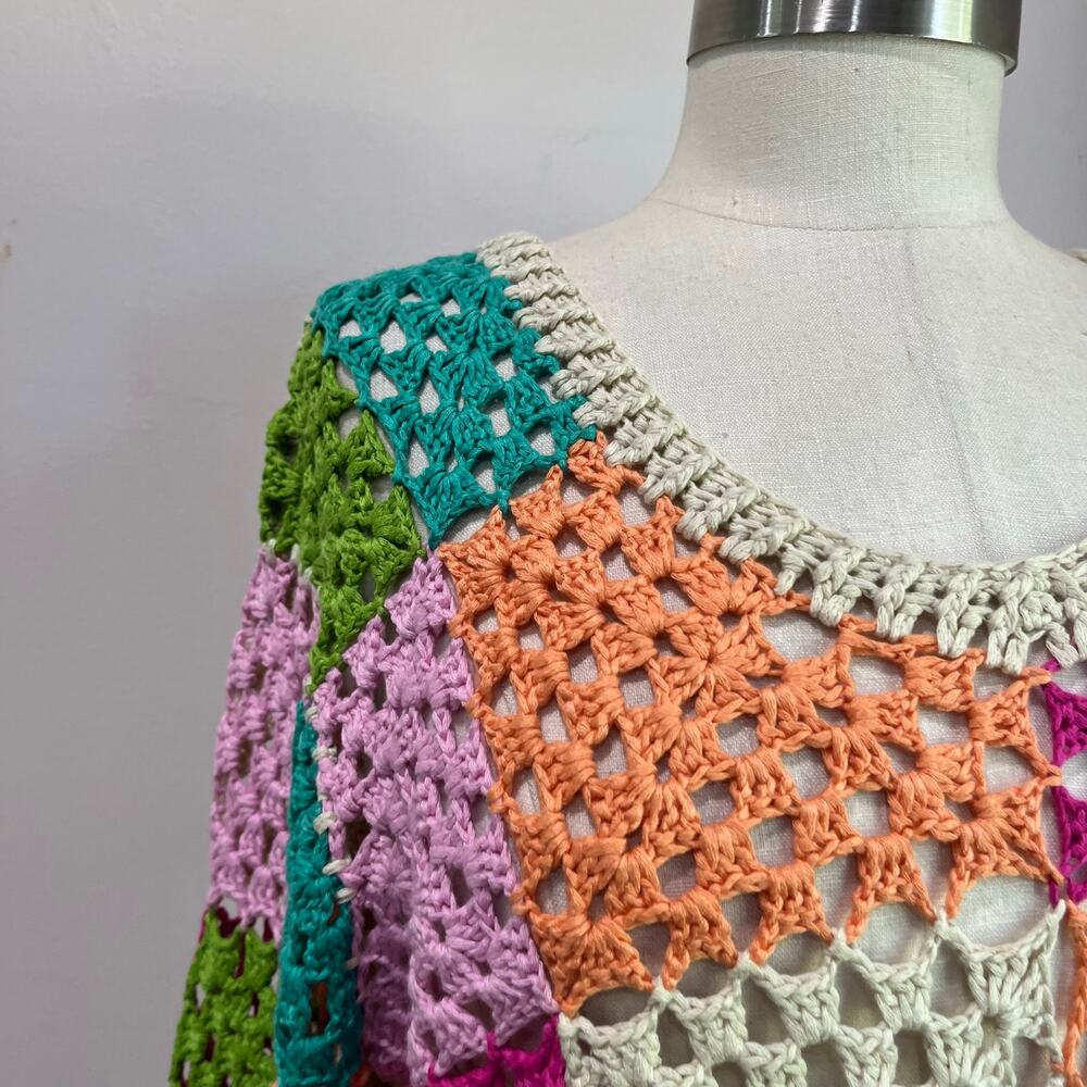 BiBi Colorful Patchwork V-Neck Sweater - Picture 9 of 9